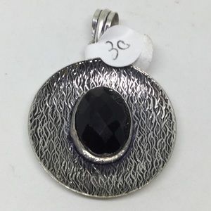 Black Onyx Silver Pendant